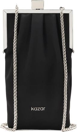 Kazar Avond zwart stoffen handtas - Dames - Mini tas - Zwart - ONE Size - Leer - Tassen