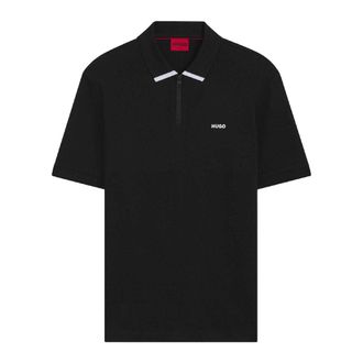 HUGO BOSS Hugo Heren Dalomino Contrast Logo Poloshirt (Zwart)