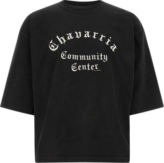 Willy Chavarria Black Cotton Mens T-Shirt