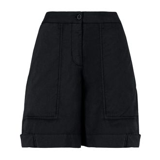 Bomboogie Pantalones Cortos de Sarga de Corte Regular - Shorts - Mujer - Azul - XS