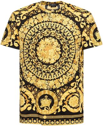 Versace T-shirt - Heren - T-shirts - Geel - S - Katoen - Tops