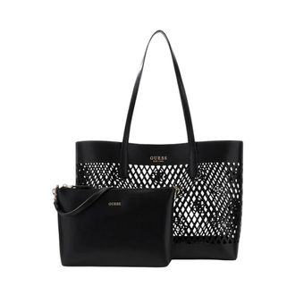 Guess Tote Bags, female, Black, Size: ONE SIZE Handbag with Inner Pouch
