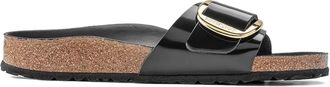 Birkenstock Madrid Big Buckle slides - women - Patent Calf Leather/Polyethylene vinyl acetate (PEVA)/Calf Leather - 37 Regular - Black
