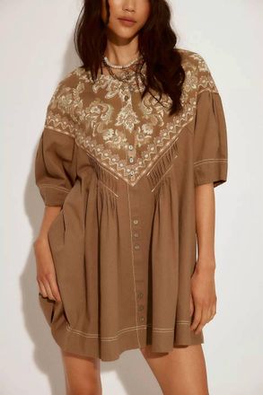 Free People Orson Mini Dress In Army Combo