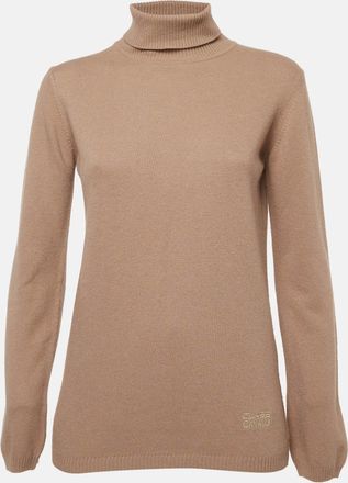Roberto Cavalli Tan Knit Turtle Neck Sweater