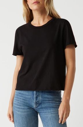 Michael Stars Jackie Raw Edge T-Shirt in Black at Nordstrom, Size X-Small