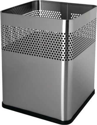 Helit Helit - Cesta De Papel 18l A325xl240xf240mm Cuadrado Va Plateado