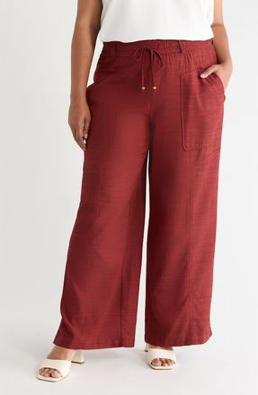 Wit & Wisdom Skyrise Drawstring Pants in Fired Brick at Nordstrom, Size 1X