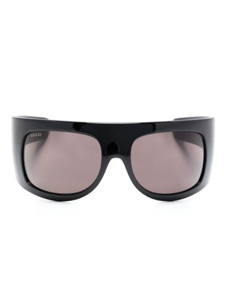 Gucci mask-frame sunglasses - unisex - Acetate - 66 - Black