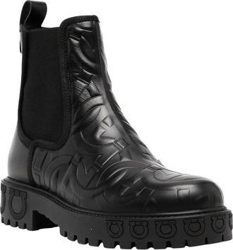 Ferragamo Womens Varsi Ankle Boots In Black