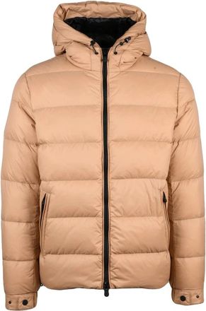 People of Shibuya Jassen, Heren, Beige, 2Xl, Leer, Abaka Down Jacket