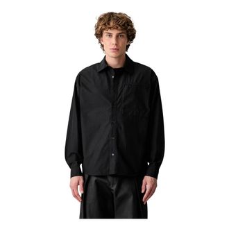Rains Jassen, Heren, Zwart, XL, Katoen, Licht Geweven Shirt