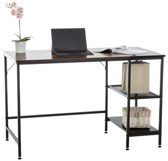 Clp Clp - Escritorio Oviedo De Madera Con Estante Negro/marr&oacute;n