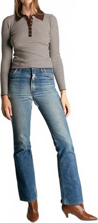 Rolla's Stripe Knit Top In Chocolate