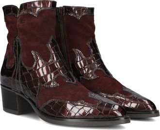 DL Sport Perfect Fit 7230 Enkellaars - Dames - Schoenen - Rood - Maat: 40 EU Leer