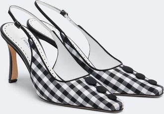 Manolo Blahnik Alexa checked slingback pumps