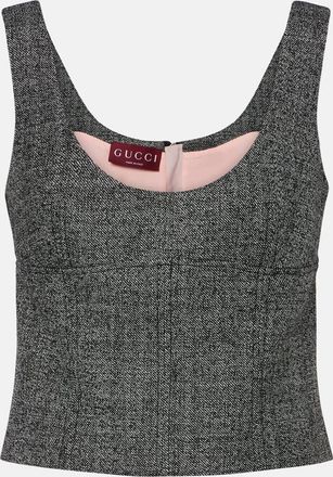 Gucci Cropped wool tank top
