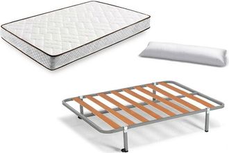 HOGAR 24 Hogar24 - Aloe Vera + Somier Basic + Almohada Fibra Fibra, Medidas 105x200