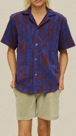 OAS Thenards Jiggle Cuba Terry Shirt In Abstract Jungle