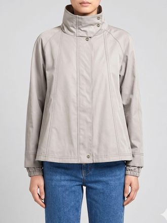 Herno Giacca a vento corta in cotone idrorepellente con collo alto