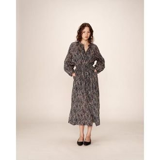 Grace & Mila Lange katoenen voile jurk met abstracte print, PODER