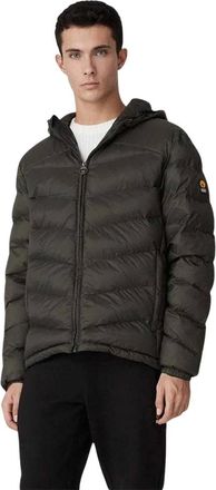 Ciesse Piumini Jassen, Heren, Zwart, S, Nylon, Zwarte Gewatteerde Puffer Jas met V-hals