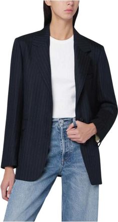 Golden Goose Dames, Jassen, Blauw, Maat: 2XS Katoen