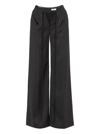 Nissa drawstring-detail pants - women - Fabric - 40 - Black