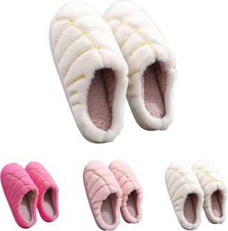 Generic Womens Warm Slippers WomenS Winter Cosy Fluffy Slippers Super Soft Indoor Sliders Plush Home Slipper Anti Skidding House Slipper Comfort Fit Bedroom S