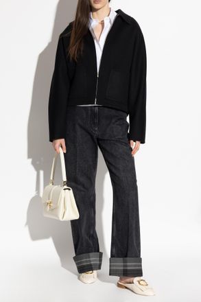 Ferragamo Wool Jacket, Womens, Black