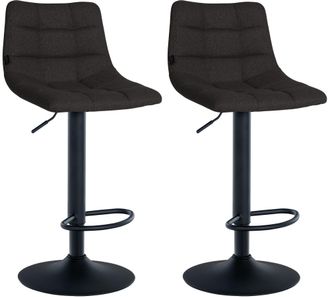 Clp Clp - Set De 2 Taburetes De Bar Jerry En Tela Negro Negro