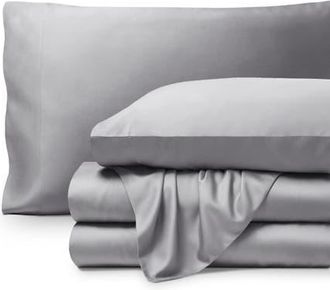 Bare Home Cooling Rayon Sheet Set in Light Grey at Nordstrom, Size Twin X-Long
