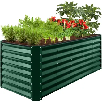 Best Choice Products 8x2x2ft Outdoor Metal Raised Garden Bed, Planter Box for Vegetables, Flowers, Herbs