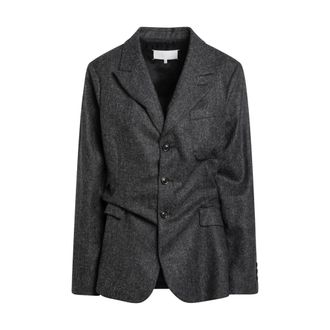 Maison Margiela Jassen, Dames, Grijs, S, Wol, Wollen jas