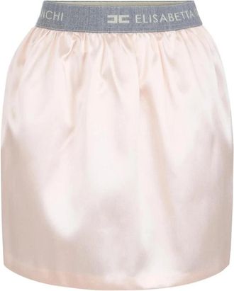 Elisabetta Franchi Zijden Gazar Minirok - Dames - Korte rokken - Roze - XS - Rokken