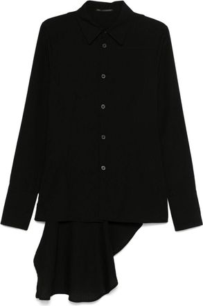 Yohji Yamamoto draped shirt - women - Cellulose - 2 - Black