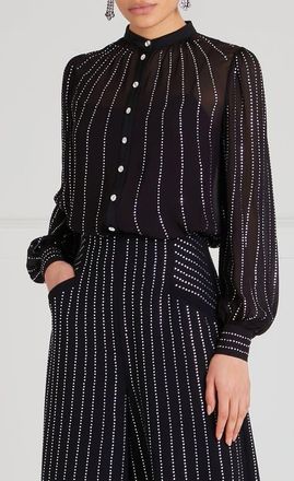 Temperley London Villanelle Shirt in Black at Nordstrom, Size 10