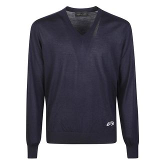 Gabriele Pasini Truien & Vesten, Heren, Blauw, L, Wol, Wollen trui met ronde hals