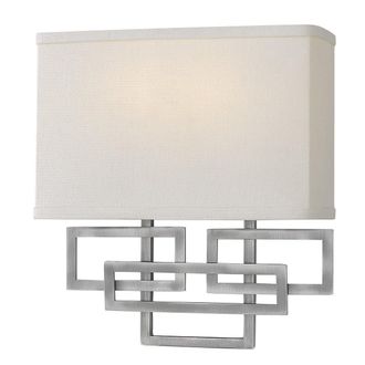 Netlighting Lanza 2 Light Indoor Wall Light Nickel E14 in Grey