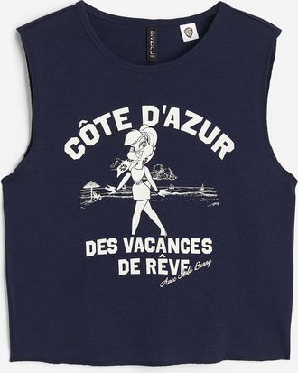 H&M Tanktop mit Print - Blue