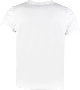 Saint Laurent Mens Logo Cotton T-Shirt White T-Shirts And Polos