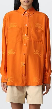 Burberry Camicia in seta con logo Burberry
