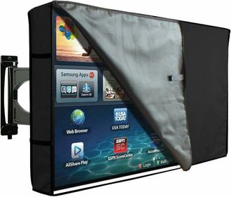 OEM Funda Protectora Para Tv De Exterior De 22 A 24 Para Patio Y Jard&iacute;n - Impermeable Y Duradera - Negra Y Transparente