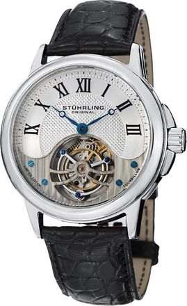 Stührling Tourbillon Hand Wind Silver Dial Mens Watch M16844