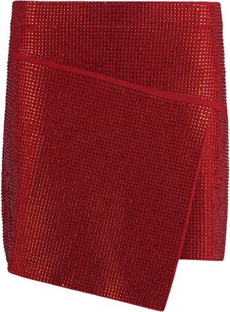ADĀMO Andrea Adamo Asymmetrische Minirok - Dames - Korte rokken - Rood - M - Polyester - Rokken