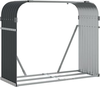 vidaXL Le&ntilde;ero De Acero Galvanizado Gris Antracita 120x45x100 Cm Vidaxl