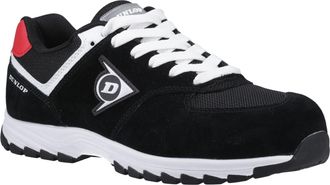 Dunlop Arrow Suede Mens Black/Red/White Safety Trainers - Size UK 12