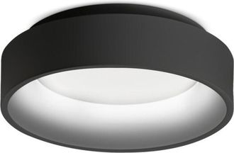 Ideal Lux Ideal Lux - ziggy Luz semiempotrable led integrada redonda de 30 cm, negra, 3000 k, no regulable
