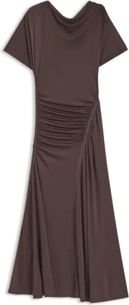 BOSS Gathered-detail dress in a slim fit