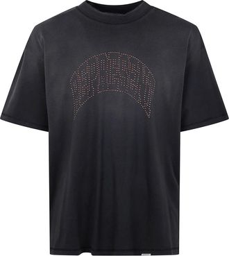 Represent T-shirt met Versiering - Heren - T-shirts - Zwart - L - Katoen - Tops